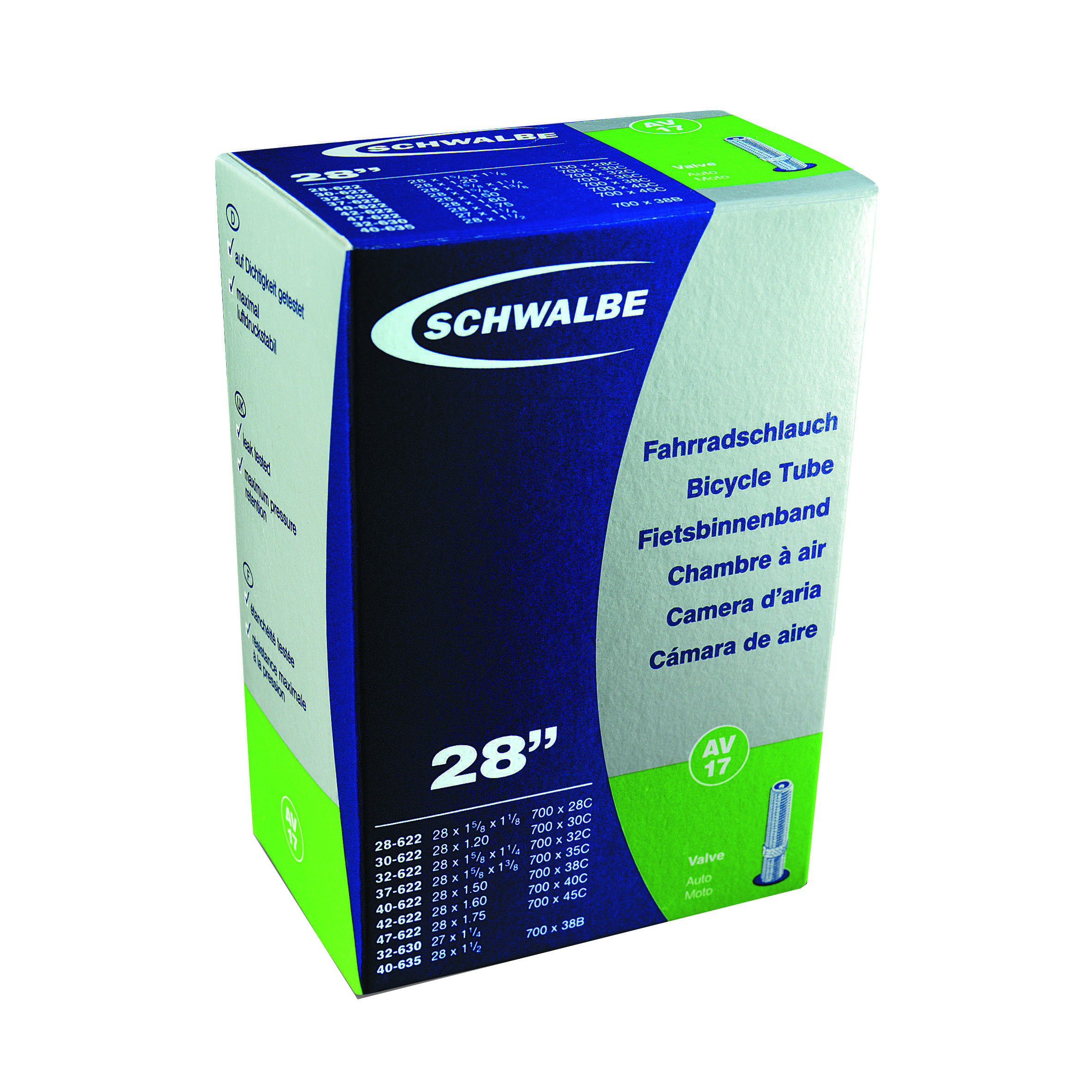 Камера Schwalbe AV17 28 (700x28/45C-28/47-622/635) ніпель AV 40мм