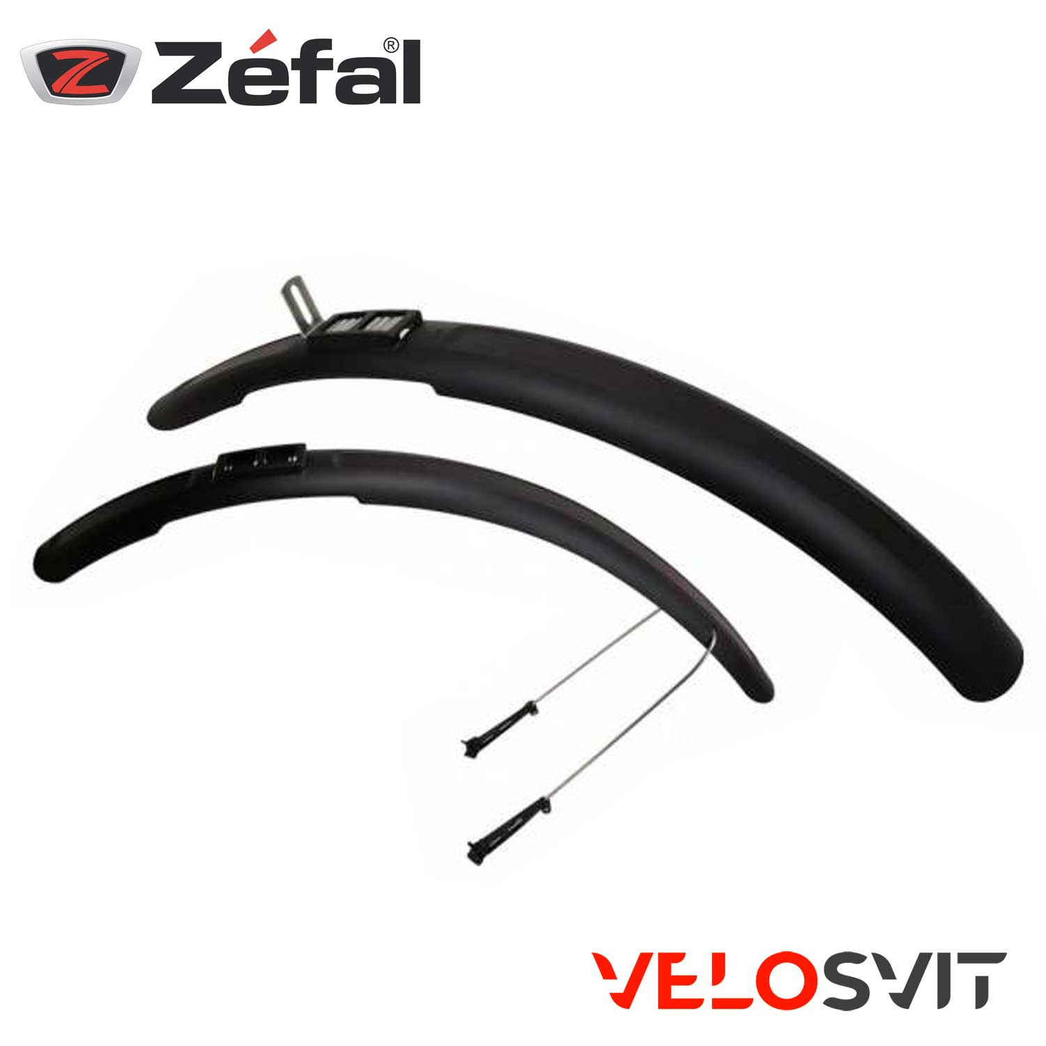 Крила Zefal Trail 65 набір 28" (2438) пластик пер.+ зад. чорне