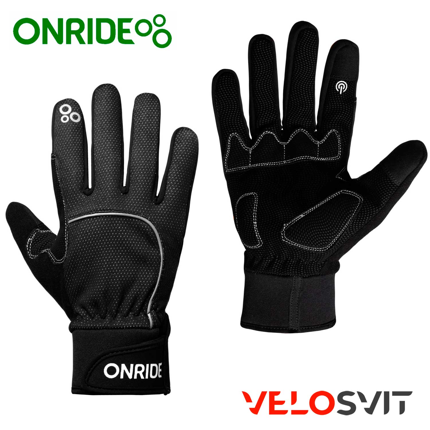 Рукавички ONRIDE Icy 10 колір чорний розмір L