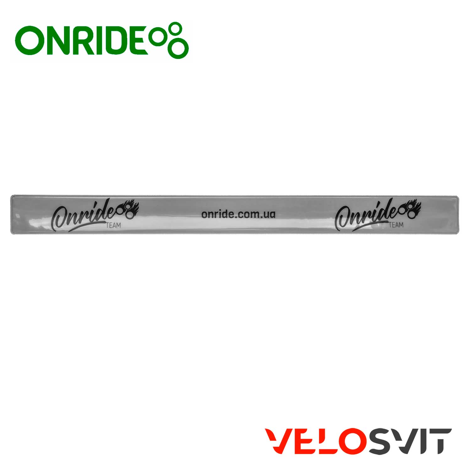 Світловідбиваюча смужка ONRIDE Тім 3х34см срібляста