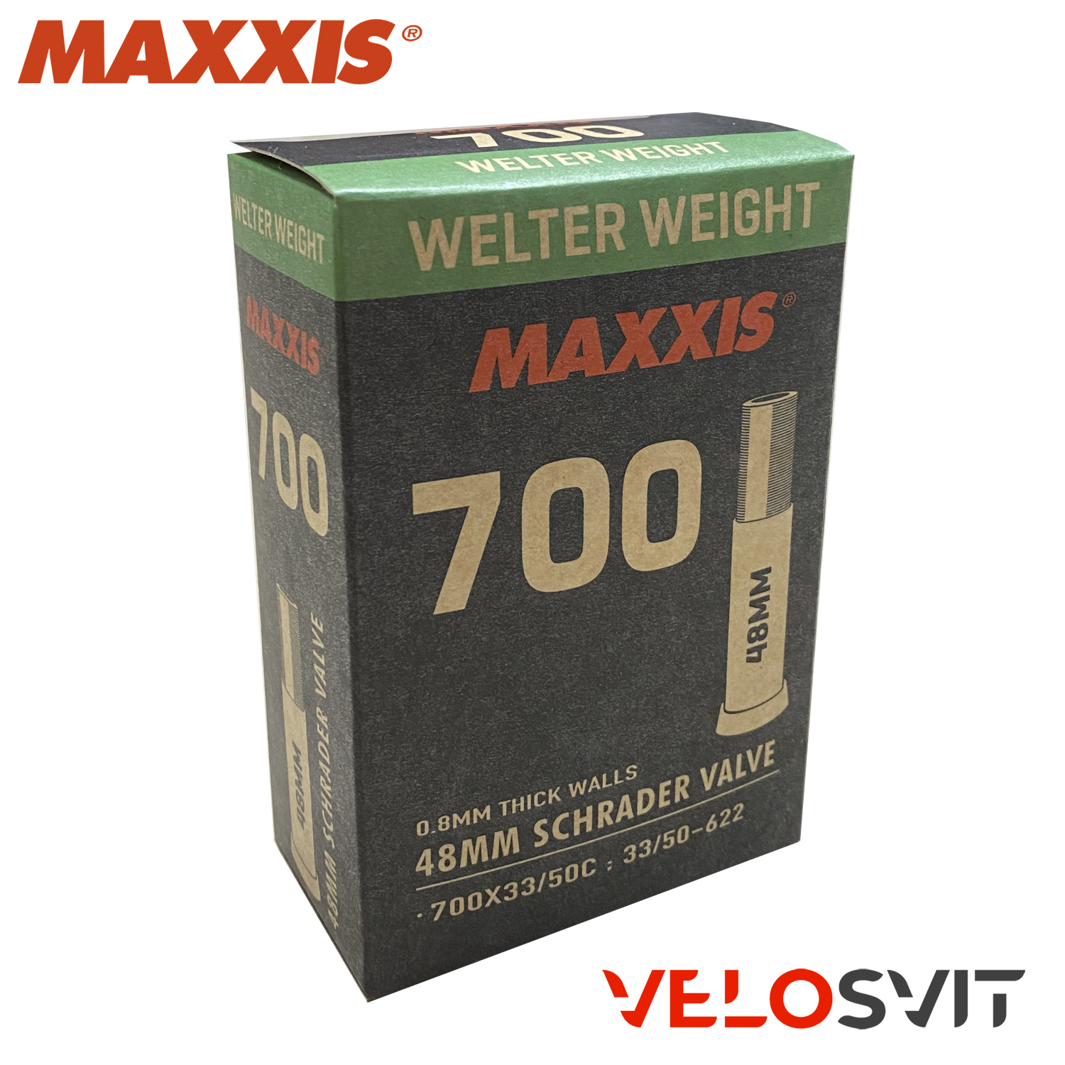 Камера Maxxis Welter Weight 700x33/50C AV L:48mm (EIB00137200)