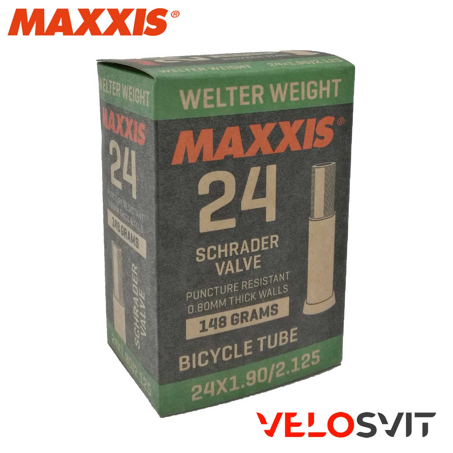 Камера Maxxis Welter Weight 24x1.90/2.125 вентиль AV (IB48701000)