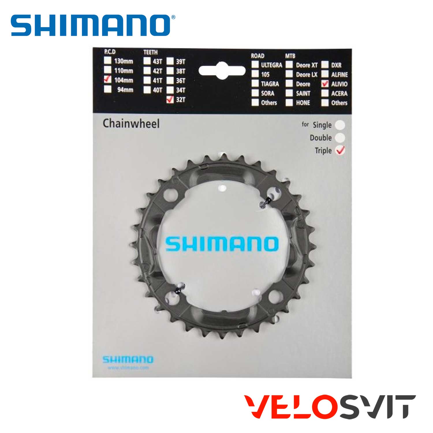 Зірка шатунів SHIMANO FC-M430-8 ALIVIO