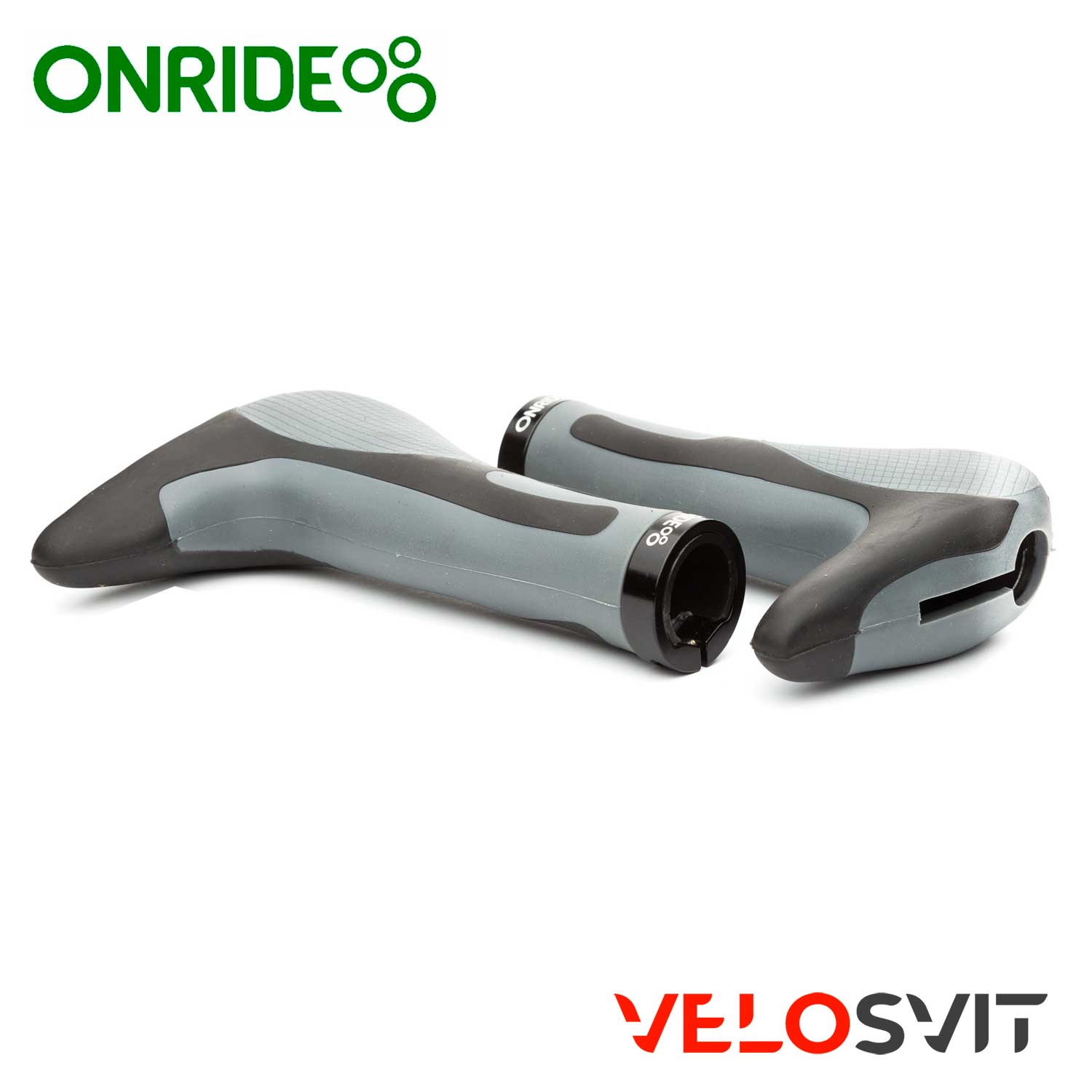 Ручки руля ONRIDE HornGrip50. Чорний/Сірий